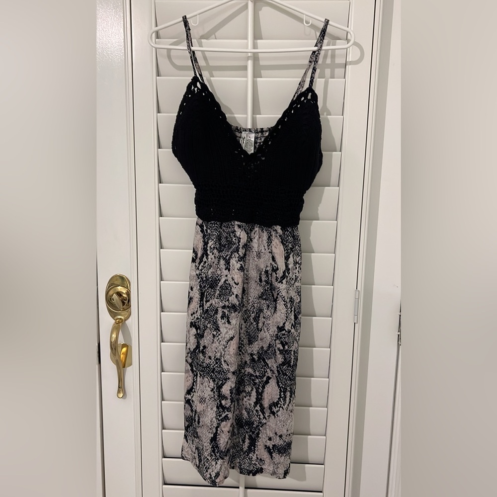 Crochet top dress. Brand Goa Size M Adjustable straps